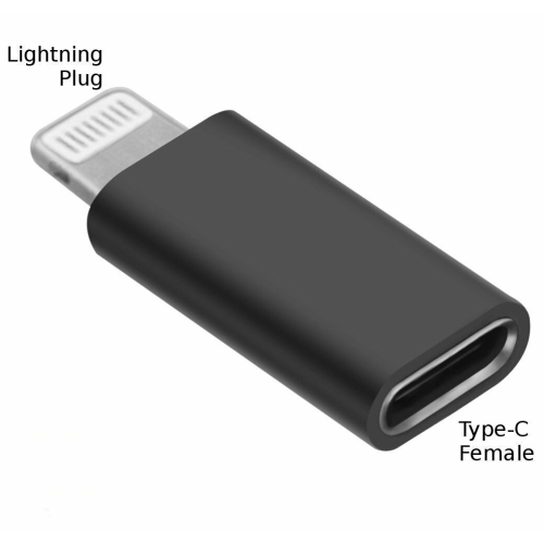 【CSmart】 USB 3.1 Type USB-C Femelle vers Lightning Mâle Adaptateur  Convertisseur Connecteur, Noir