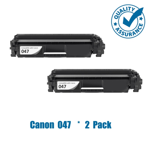 Printer Pro™ 2 Pack Canon 047/Canon-047/canon047/CRG-047/crg047 Compatible Black Toner Cartridge-Canon Printer ImageClass LBP112, ImageClass LBP113w,