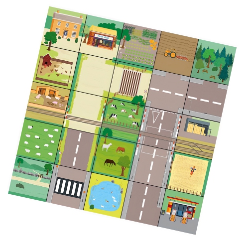 Bee-Bot Countryside Mat. Product Code: 708-IT10144 | Floor playmats for kids Educational Fun Robot mats- Programmable Robot Toys for Kids | Above 3