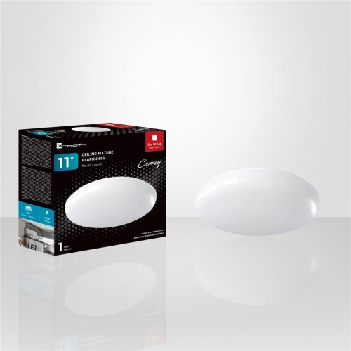 Xtricity - Round Ceiling Light, 11 '' Diameter, From the Carrey Collection, White