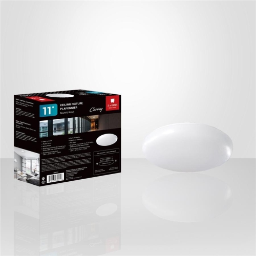 Xtricity - Round Ceiling Light, 11 '' Diameter, From the Carrey Collection, White