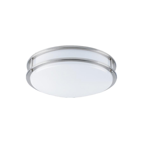 Xtricity - Round Ceiling Light with Integrated LEDs, 12 '' Diameter, 15W, From the Milano Collection, Silver