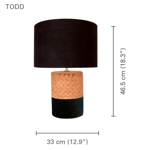 Xtricity - Modern Table Lamp, 13 '' x 18.11 '', From the Todd Collection, Black