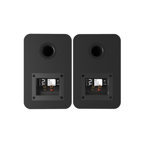 Kanto YUP4 Passive Bookshelf Speakers with 1" Silk Dome Tweeter and 4" Kevlar Woofer | Black | Pair