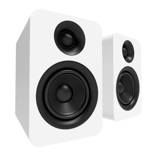 Kanto YUP4W Passive Bookshelf Speakers with 1" Silk Dome Tweeter and 4" Kevlar Woofer | White | Pair