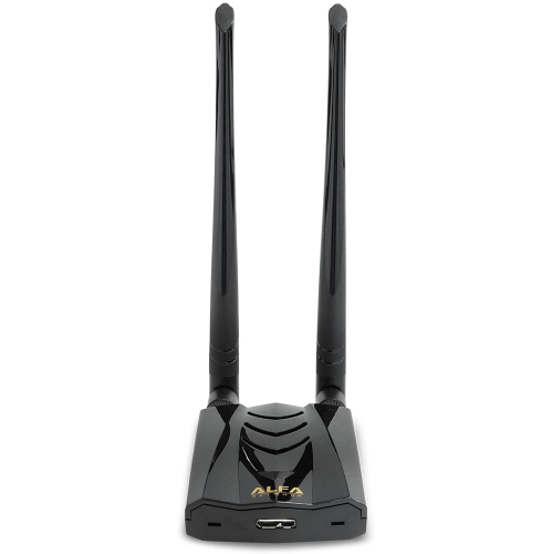 Alfa Long-Range Dual-Band AC1200 Wireless USB 3.0 Wi-Fi Adapter w/2x 5dBi External Antennas – 2.4GHz 300Mbps/5GHz 867Mbps – 802.11ac & A, B, G, N