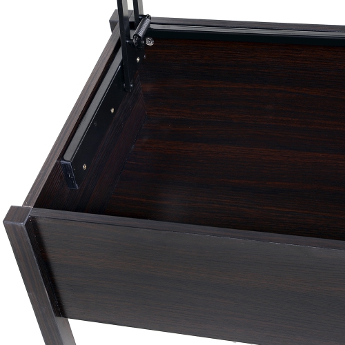 HOMCOM 39" Modern Lift Top Coffee Table with Hidden Storage Compartment, Center Table for Living Room, Coffee