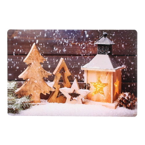 MAISON CONCEPTS  Plastic Placemat (Winter Rustic Decor) - Set Of 12