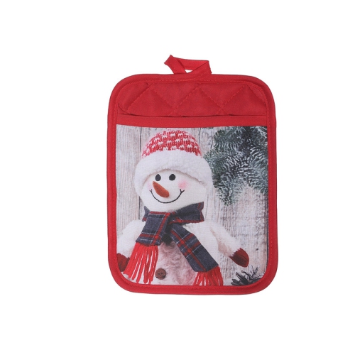 MAISON CONCEPTS  Pot Holder With Pocket (Snowman Decor) - Set Of 4