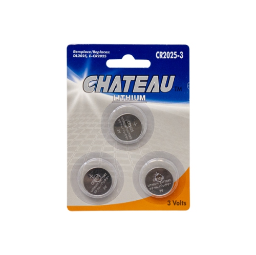 120 x CR2025 Chateau 3 Volt Lithium Coin Cell Batteries