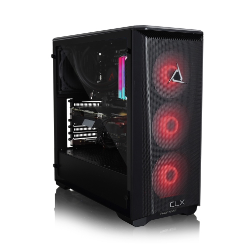 CLX SET Gaming Desktop - Liquid Cooled AMD Ryzen 5 5600X 3.7Ghz 6-Core Processor, 32GB DDR4 Memory, GeForce RTX 3070 8GB GDDR6 Graphics, 960GB SSD, 4TB HDD, WiFi, Windows 10 Home 64-bit