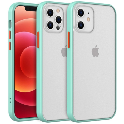 【compatible avec la recharge sans fil, étanchéité par chargement, mince, antichoc, caoutchouc mat, pour iPhone 12/12 Pro, menthe