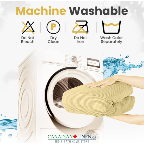 Canadian Linen Premium Sofa Slipcover 3 Seater Couch Protector Stretchable Ultra Soft 220 GSM Full 360 Round Coverage with Elastic Bottom for Kids