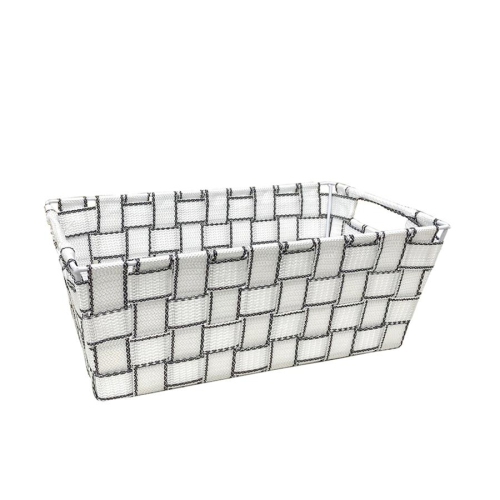 JESSAR  - Fabric Storage Basket, 30X18 X11.5 Cm In White