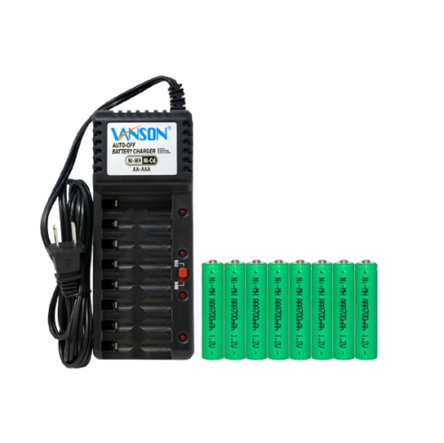 V-868 8 Bay – Chargeur AA et AAA + 8 piles AAA NiMH