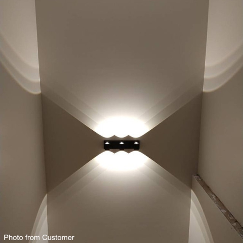 Applique de salle de bain Tubicen à 3 lampes sur miroir, applique murale à DEL à intensité réglable de 19.7 po, aluminium de 30 W vers le bas pour