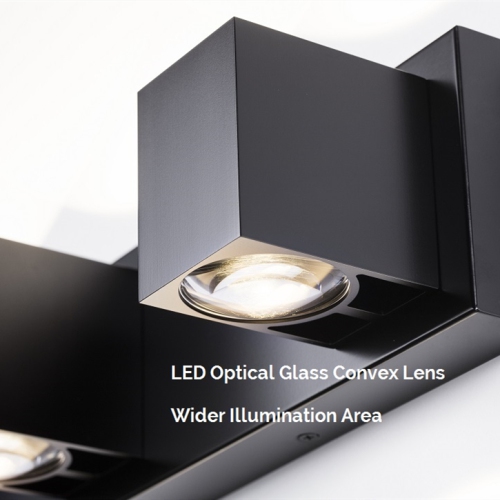 Applique de salle de bain Tubicen à 3 lampes sur miroir, applique murale à DEL à intensité réglable de 19.7 po, aluminium de 30 W vers le bas pour