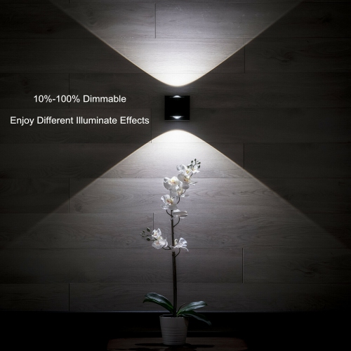 Tubicen LED Dimmable Wall Sconce, Indoor Up Down Wall Lights for Living Room Bedroom, 10W Modern Bright Hallway Stairway Sconce Wall Lighting,