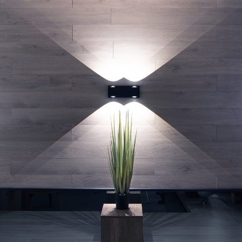 Tubicen 2 Lights Wall Sconce Light Up Down, 20W LED Dimmable Bathroom Vanity Light Over Mirror, Modern Indoor Wall Lamp for Bedroom Hallway Stairs,