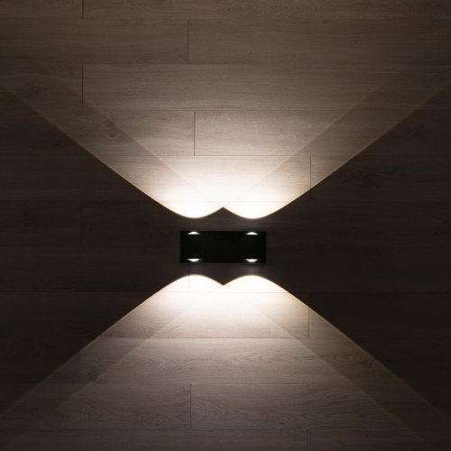 Tubicen 2 Lights Wall Sconce Light Up Down, 20W LED Dimmable Bathroom Vanity Light Over Mirror, Modern Indoor Wall Lamp for Bedroom Hallway Stairs,