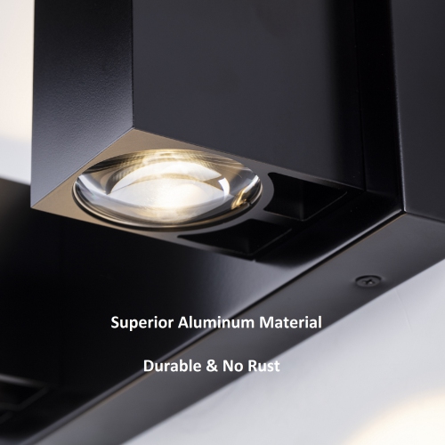 Tubicen 2 Lights Wall Sconce Light Up Down, 20W LED Dimmable Bathroom Vanity Light Over Mirror, Modern Indoor Wall Lamp for Bedroom Hallway Stairs,