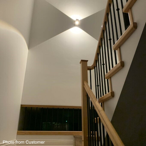 Applique murale à DEL à intensité réglable Tubicen, lampe murale lumineuse intérieure de 10 W vers le haut et le bas, puissante lampe murale en métal