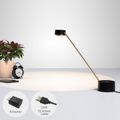 Tubicen Touch Desk Lamp, Eye-Caring Flexible Table Lamp, Focus on Thinking Writing Lamp for Home Office, USB Charging, 3-Way LED Dimmable Table