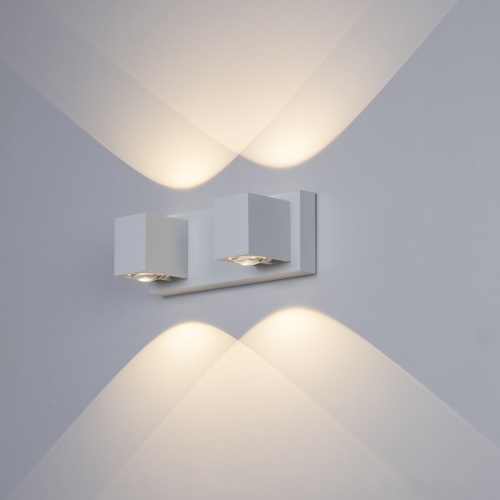 Tubicen 2 Light Wall Sconce Light Up Down, 20W LED Dimmable Bathroom Vanity Light Over Mirror, Modern Indoor Wall Lamp for Bedroom Hallway Stairs,