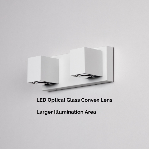 Tubicen 2 Light Wall Sconce Light Up Down, 20W LED Dimmable Bathroom Vanity Light Over Mirror, Modern Indoor Wall Lamp for Bedroom Hallway Stairs,