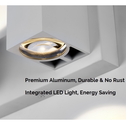 Tubicen 2 Light Wall Sconce Light Up Down, 20W LED Dimmable Bathroom Vanity Light Over Mirror, Modern Indoor Wall Lamp for Bedroom Hallway Stairs,