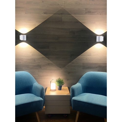 Tubicen 10W LED Dimmable Sconces Wall Lighting, 3000K Modern Bright Wall Lights Up Down, Large Powerful Lighting Area, Indoor LED Wall Sconce Lights