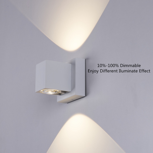 Tubicen 10W LED Dimmable Sconces Wall Lighting, 3000K Modern Bright Wall Lights Up Down, Large Powerful Lighting Area, Indoor LED Wall Sconce Lights