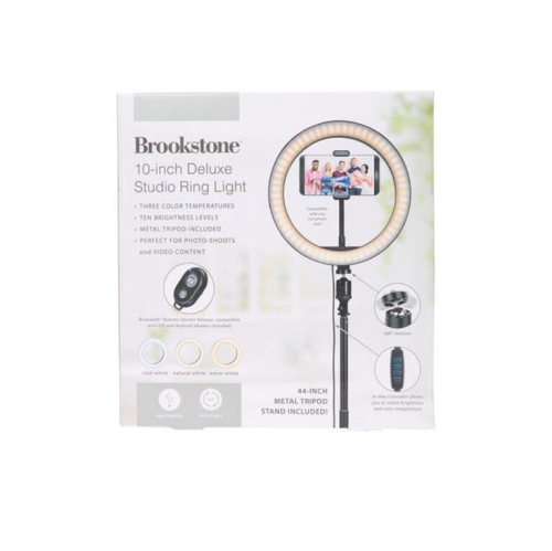Brookstone 10" Deluxe Studio Ring Light