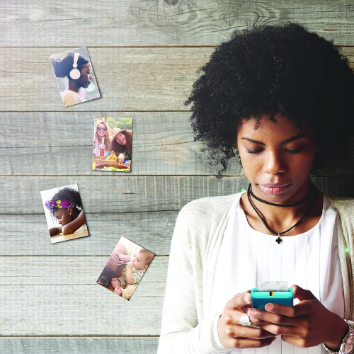 Kodak 2"x3" Premium Zink Photo Paper + Colorful Square Hanging Photo Frames + Photo Album (Compatible Printomatic)