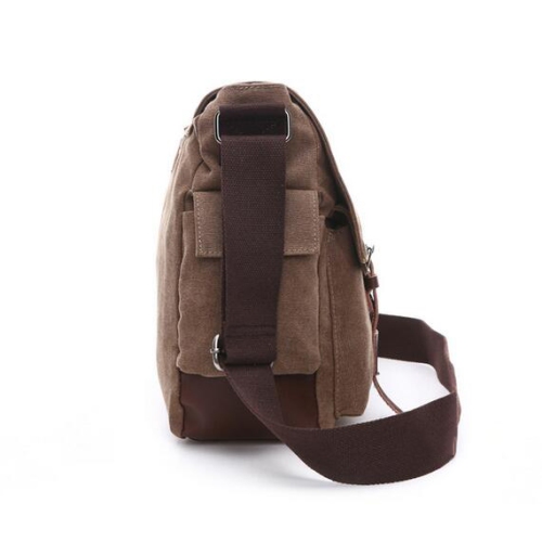 Splurg'd Canvas Laptop bag. Messenger style bag cross body bag. Military look, for ladies or men - Black