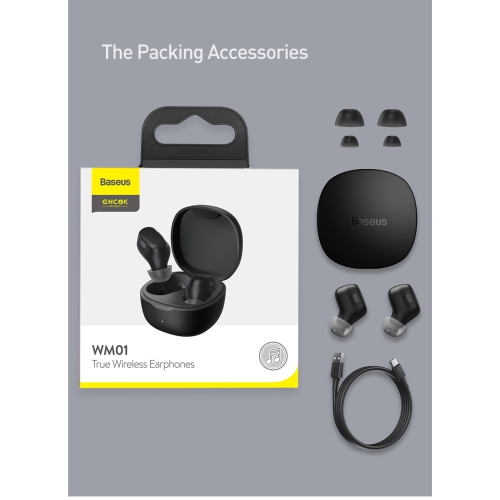 Baseus True Wireless Earphones WM01 Black