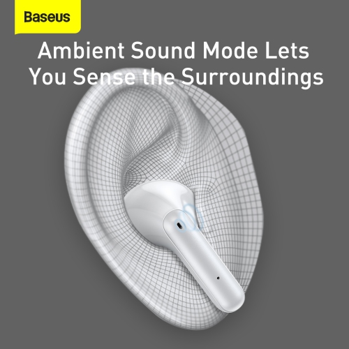 Baseus Active Noise Cancelling-True Wireless Earphone S1 White