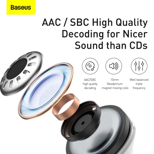 Baseus Active Noise Cancelling-True Wireless Earphone S1 White