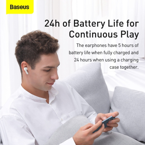 Baseus Active Noise Cancelling-True Wireless Earphone S1 White