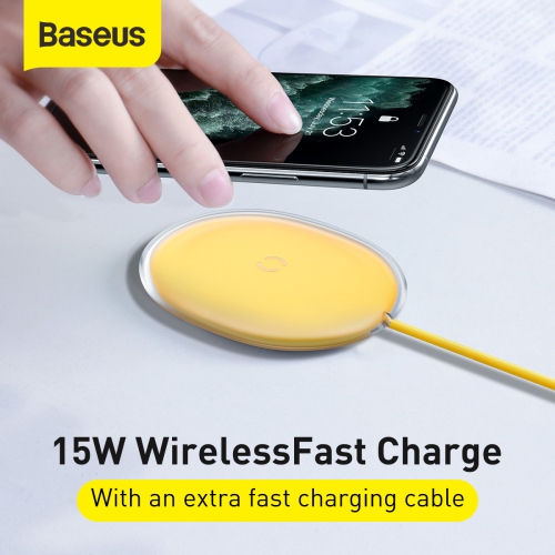 Baseus Jelly full protocol wireless charger 15W-Yellow