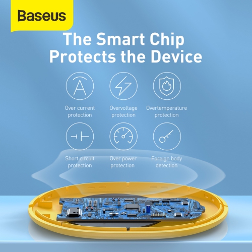 Baseus Jelly full protocol wireless charger 15W-Yellow
