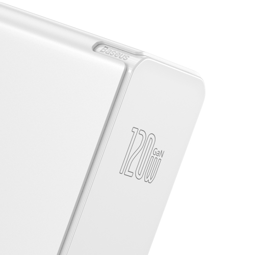Baseus 120W GaN Mini Quick Charger 2USB-C 1USB-A White