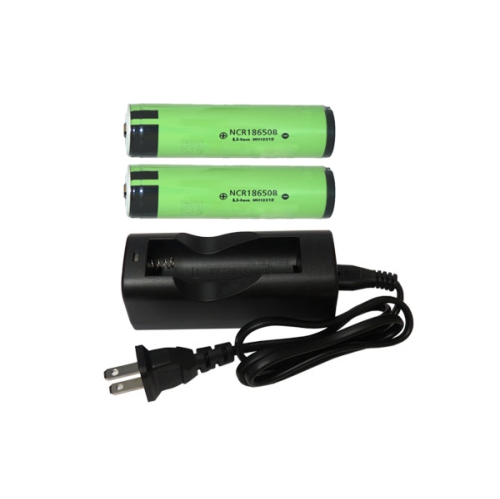 PANASONIC  Li-Ion Charger (Single Slot) + 2 X 18650 3.6V 3400 Mah Li-Ion W/ PCb