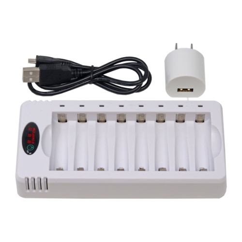8-Slot AA/AAA Ni-Mh/Ni-Cd Battery Charger