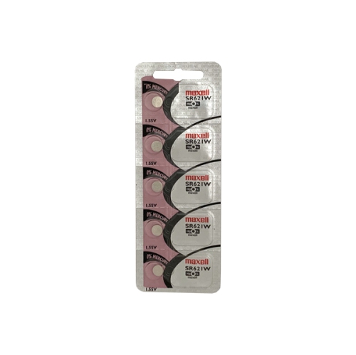 MAXELL  5 X 363 / Sr621W Oxide Batteries In Silver