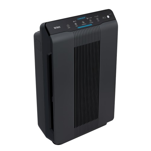 Purificateur d'air Winix PlasmaWave avec True HEPA et filtre à charbon AOC lavable réduisant les odeurs, gris anthracite -