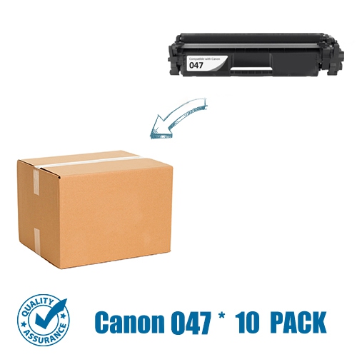 Printer Pro™ 10 Pack Canon 047/Canon-047/canon047/CRG-047/crg047 Compatible Black Toner Cartridge-Canon Printer ImageClass LBP112, ImageClass LBP113w