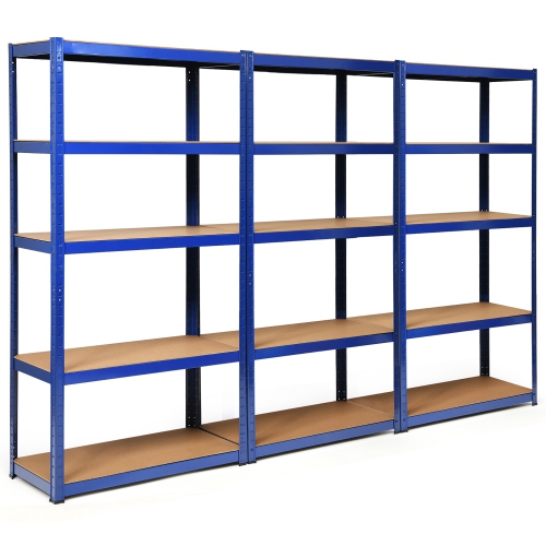 COSTWAY  3PCs 72"heavy Duty Steel 5 Level Garage Shelf Storage Adjustable Shelves
