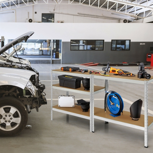 Costway 3PCS 72''Heavy Duty Steel 5 Level Garage Shelf Storage Adjustable Shelves