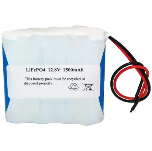 12.8 Volt LiFePO4 Battery Pack with Leads